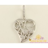 Серебряный подвес сердце ажурное 3763р